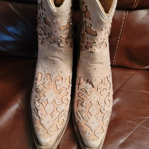 CORRAL LADIES HANDCRAFTED COWBOY BOOTS SIZE 7.5M (81811) - Picture 2 of 16